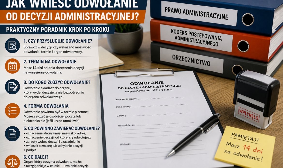 Odwolanie od dezycji administracyjnej