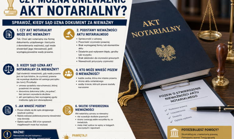 uniewazn ienie aktu notarialnego