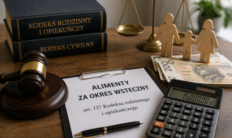 alimenty za okres wstecz