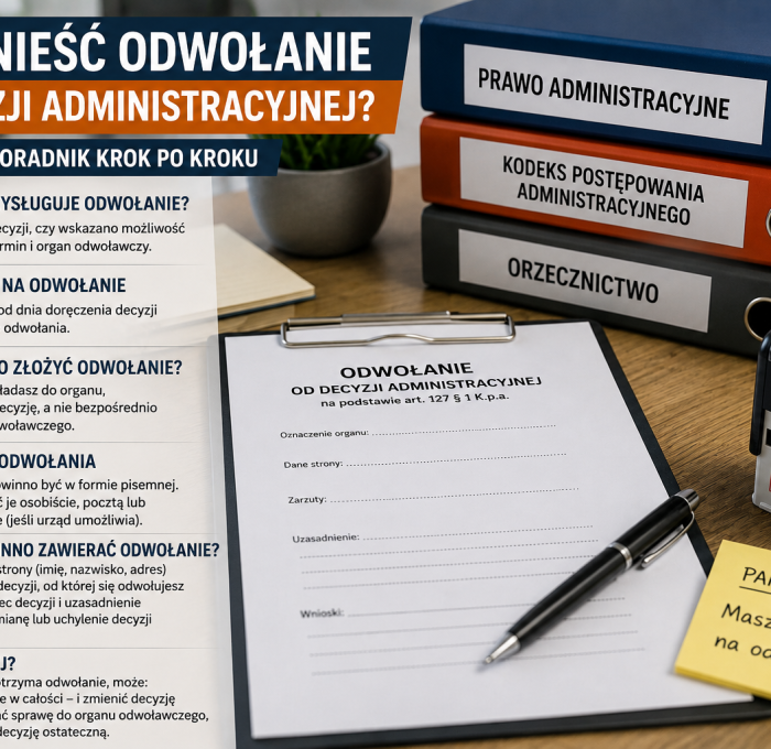 Odwolanie od dezycji administracyjnej