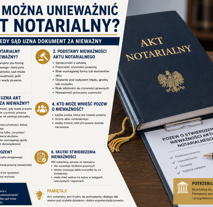 uniewazn ienie aktu notarialnego